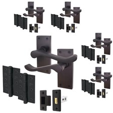 Matt Black Victorian Scroll