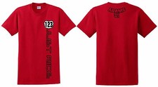 JUST RIDE CUSTOM NUMBER PLATE YOUTH RED T SHIRT CHILD MX MOTOCROSS CR HONDA MOTO