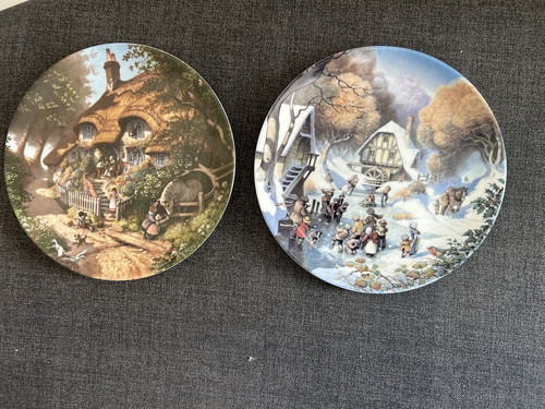 Two plates english - two, countryside