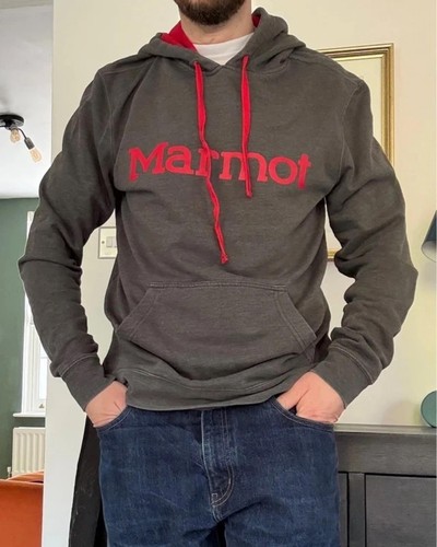 Marmot logo hoodie grey - logo, /