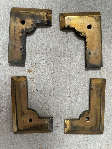 Set four bevelled gilded clock - set,