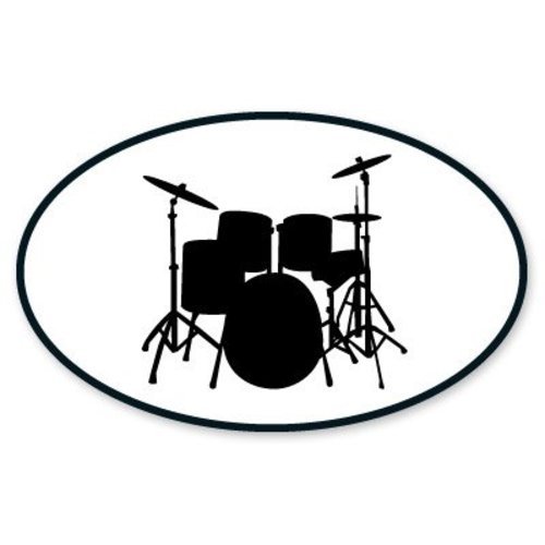 Drums oval car vinyl - drums,