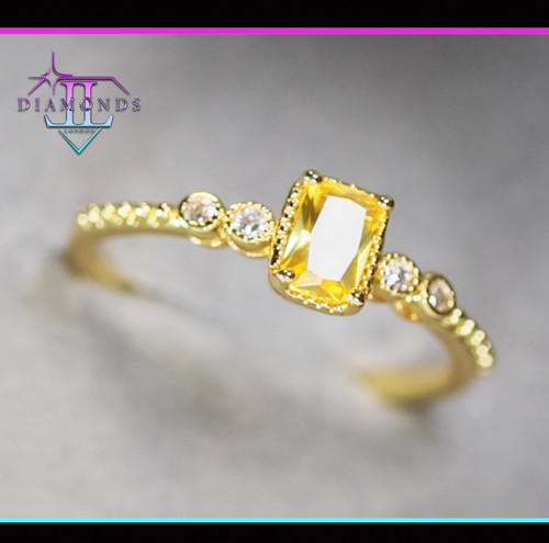 Womens yellow diamond ring - womens,