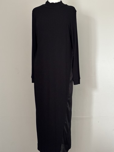 Asos design black ribbed maxi - black,