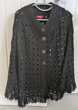 Monsoon Black Poncho Size S/M