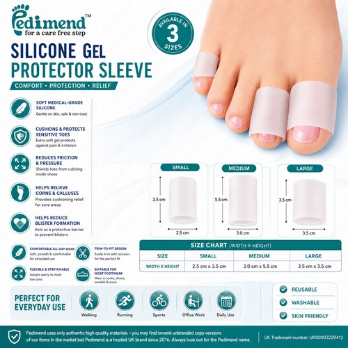 Silicone toe protector sleeves - silicone,
