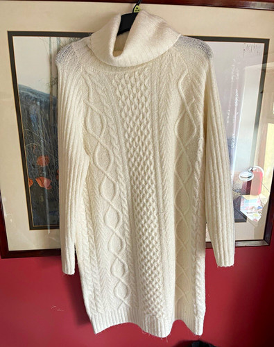 Ivory cable knit cowl - cowl, neck