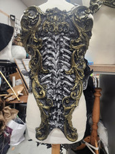 large steampunk gothic latex back piece costume accessory 