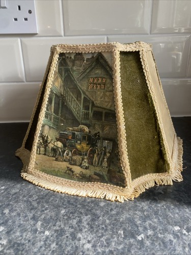 Vintage fringed lampshade - fringed,