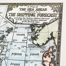 Colour Shipping Forecast Map - Fine Art Prints by Manuscript Maps