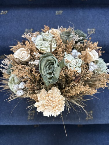 Dried flower arrangement with - flower,