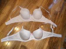 2 x NEXT UNDERWIRED BRAS WHITE