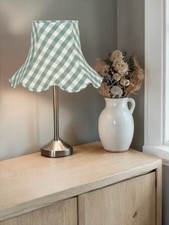 Blue gingham check table