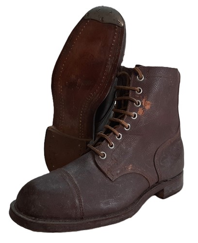 Vintage army boots brown - boots,