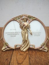 VINTAGE MUCHA ART NOUVEAU METAL PICTURE FRAME BY PAST TIMES, LIMITED EDITION.