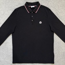 Moncler Polo Long Sleeve Black