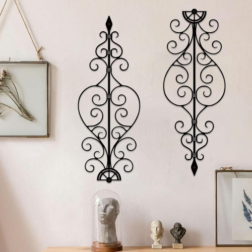 Ruelen metal scroll wall decor - metal,