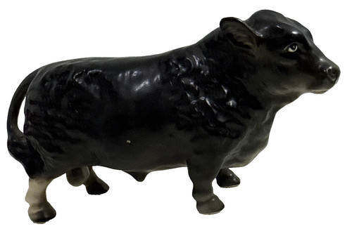 Vintage black angus bull - black,