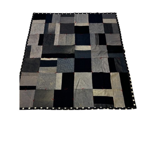 Handmade patchwork denim lap - denim,