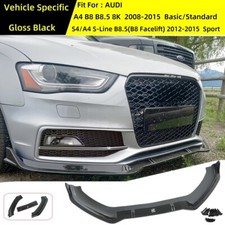 FOR 07-15 AUDI A4 B8 B8.5 8K / 12-15 S4 S-LINE B8.5 FRONT BODY KIT SPLITTER LIP