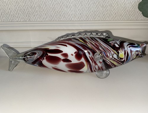 Large vintage swirl art glass - swirl,