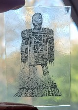 Stained Glass wicker man pagan