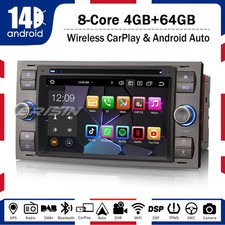 64G Android 14 Car Stereo DVD Player Ford S-Max Galaxy Kuga Focus Transit Mondeo