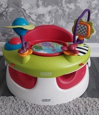 Mamas & Papas Baby Snug Seat Feeding Play Activity Tray Red White  Floor Chair 