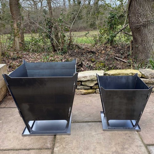 Fire pit square flat pack - -,