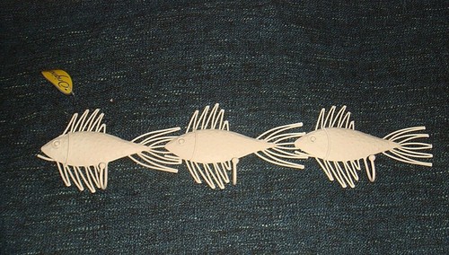 Cream hook metal fish - hook,