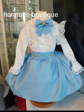 New 5/6yrs Spanish romany Easter lady religious blue top and skirt dress girls 