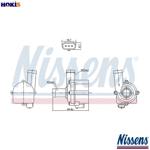 Water pump engine cooling - water,