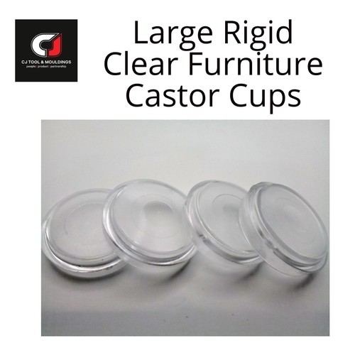 Castor cups large clear - large,