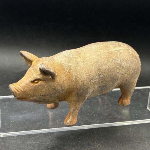 Cast iron pig sculpture x - iron,