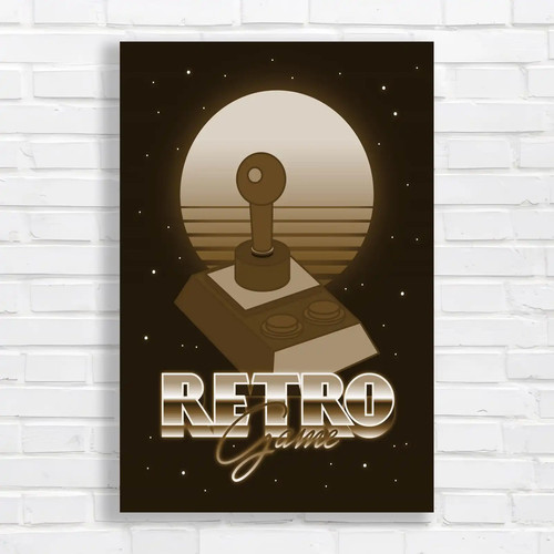 Retro gaming sepia canvas - retro,