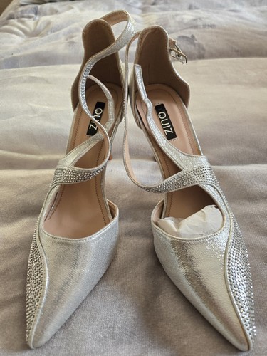 Silver and diamante court - silver,