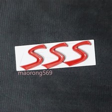 3x Small Matte Red S Metal