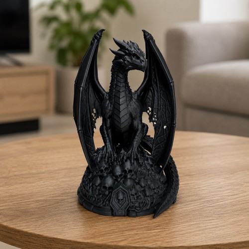 Gothic dragon statue skull - gothic,
