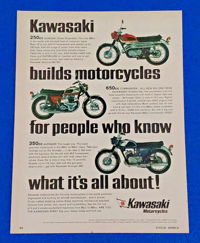 1967 kawasaki motorcycle - 1967,