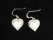 Silver Heart drop earrings 925