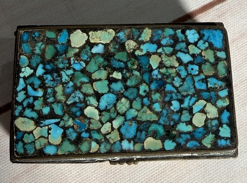 Vintage solid brass with stone - solid,