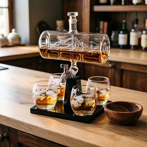 Yacht whiskey decanter set - whiskey,
