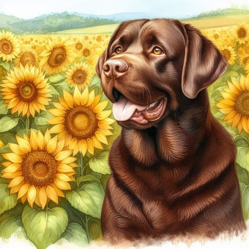Chocolate labrador cross - labrador, (26)