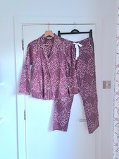 Cyberjammies Hearts Flowers Pyjamas UK8 Magenta Pink Button-up BNWOT