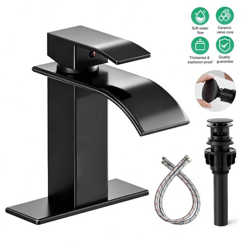 Black matte bathroom - black,