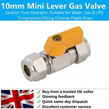 Mini Lever Gas Valve Compression Tap Ball  for Copper Pipe 10mm + Quick Free P&P