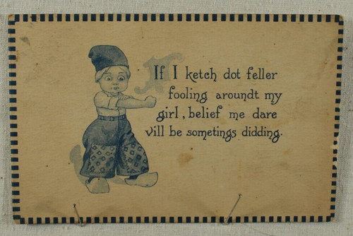 Antique dutch kids post - dutch, card