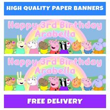 PEPPA PIG Personalised Birthday Banners  - George Pig Personalised Banners D2