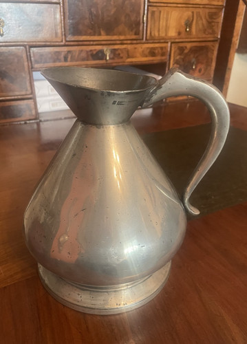 Antique pewter gallon west - pewter,