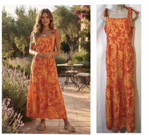 Next maxi dress orange size - orange,